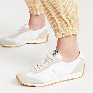Tory Burch Hank Mixed Leather Casual Retro Sneakers